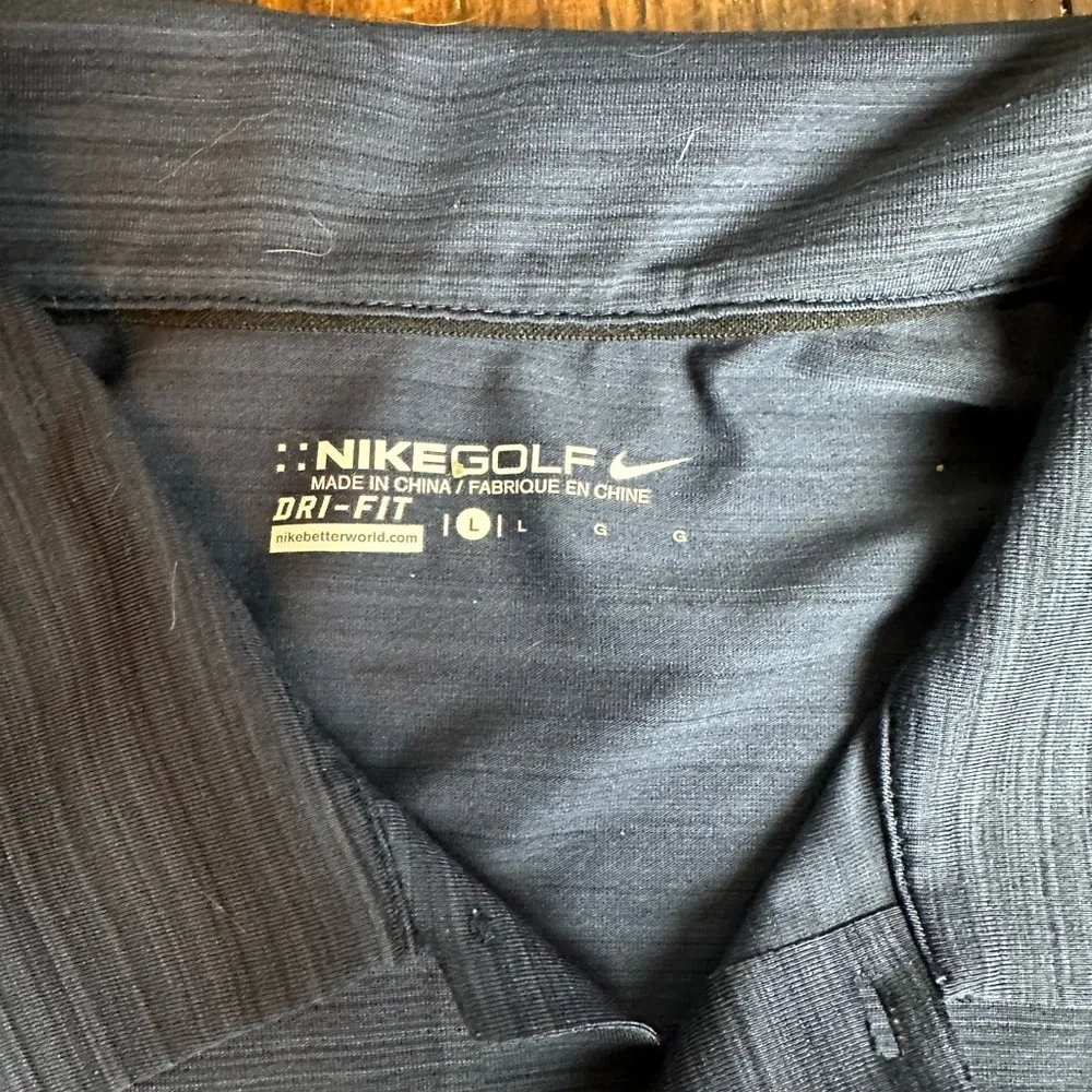Nike Navy Difit Polo Shirt Performance Short Sleeve L‎
